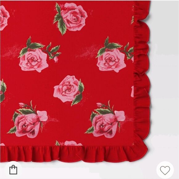 Nwt Threshold Target Valentine's Day Spring Summer Roses Table Runner 72" x 14" - Picture 6 of 6